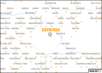 map of Serbinów