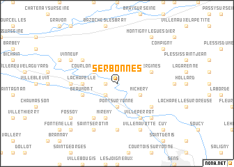 map of Serbonnes