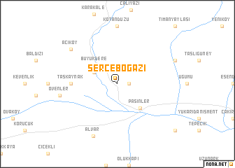 map of Serçeboğazı