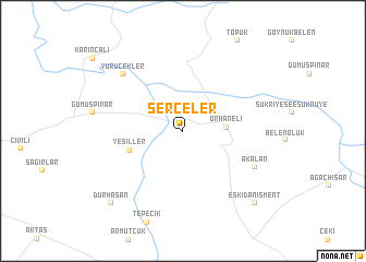 map of Serçeler