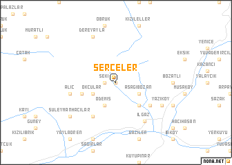 map of Serçeler