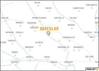 map of Serçeler