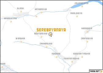 map of Serebryanaya