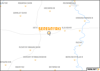 map of Serednyaki