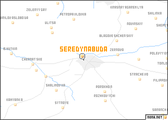 map of Seredyna-Buda