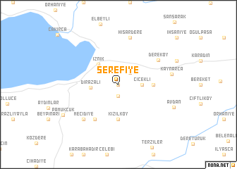 map of Şerefiye