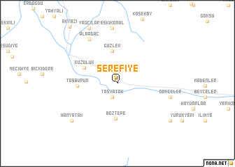 map of Şerefiye