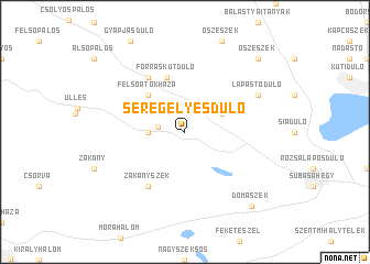 map of Seregélyesdůlő