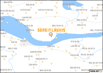 map of Šereitlaukis