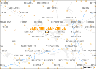 map of Serémange-Erzange