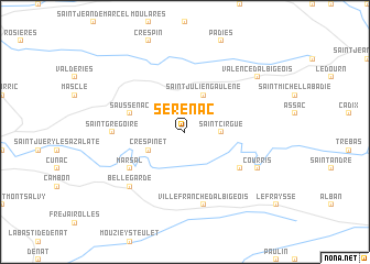 map of Sérénac