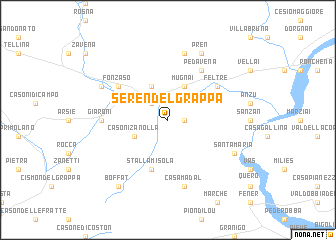 map of Seren del Grappa