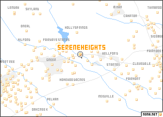 map of Serene Heights