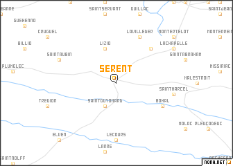 map of Sérent