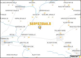 map of Serfőződůlő