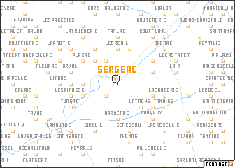 map of Sergeac