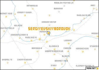 map of Sergiyevskiy Borovok