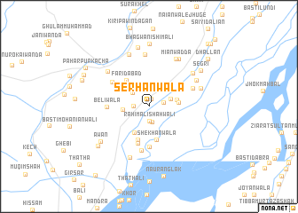 map of Serhānwāla