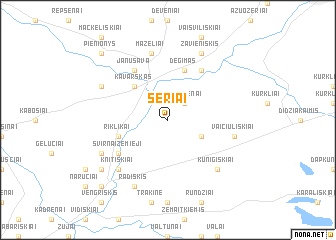 map of Šeriai