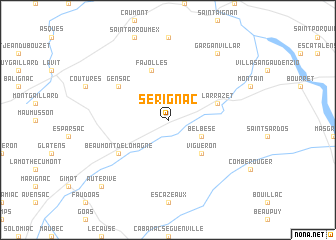 map of Sérignac