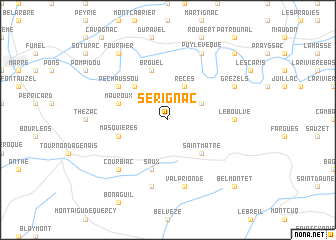 map of Sérignac
