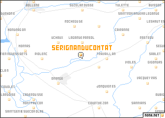 map of Sérignan-du-Comtat