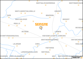 map of Sérigné