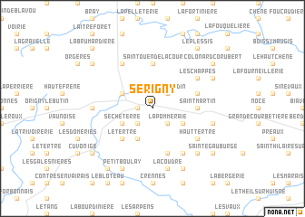 map of Sérigny