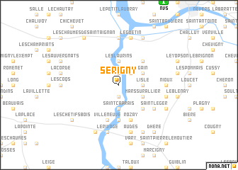 map of Sérigny