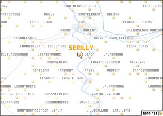 map of Sérilly