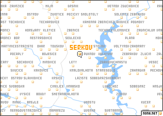 map of Šerkov