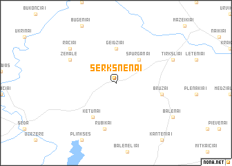 map of Šerkšnėnai