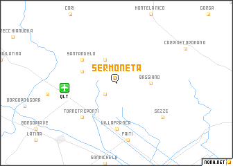 map of Sermoneta