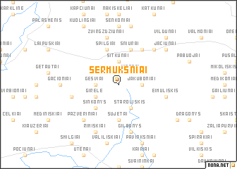 map of Šermukšniai