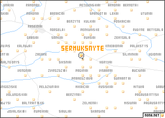 map of Šermukšnytė