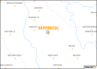 map of Serra Azul