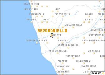 map of Serra dʼAiello