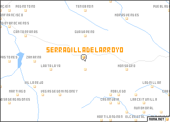 map of Serradilla del Arroyo