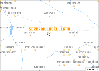 map of Serradilla del Llano