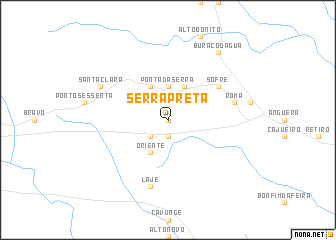 map of Serra Preta