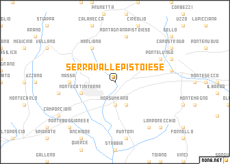 map of Serravalle Pistoiese