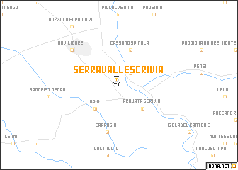 map of Serravalle Scrivia