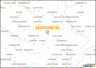 map of Serre-Martel