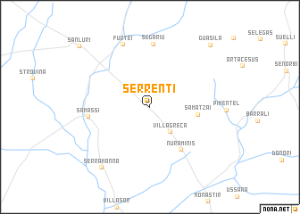 map of Serrenti