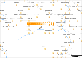map of Serres-sur-Arget