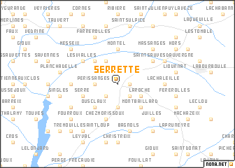 map of Serrette