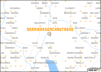 map of Serrières-en-Chautagne