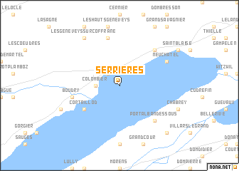 map of Serrières