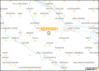 map of Serrigny