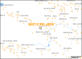 map of Sertić Poljana